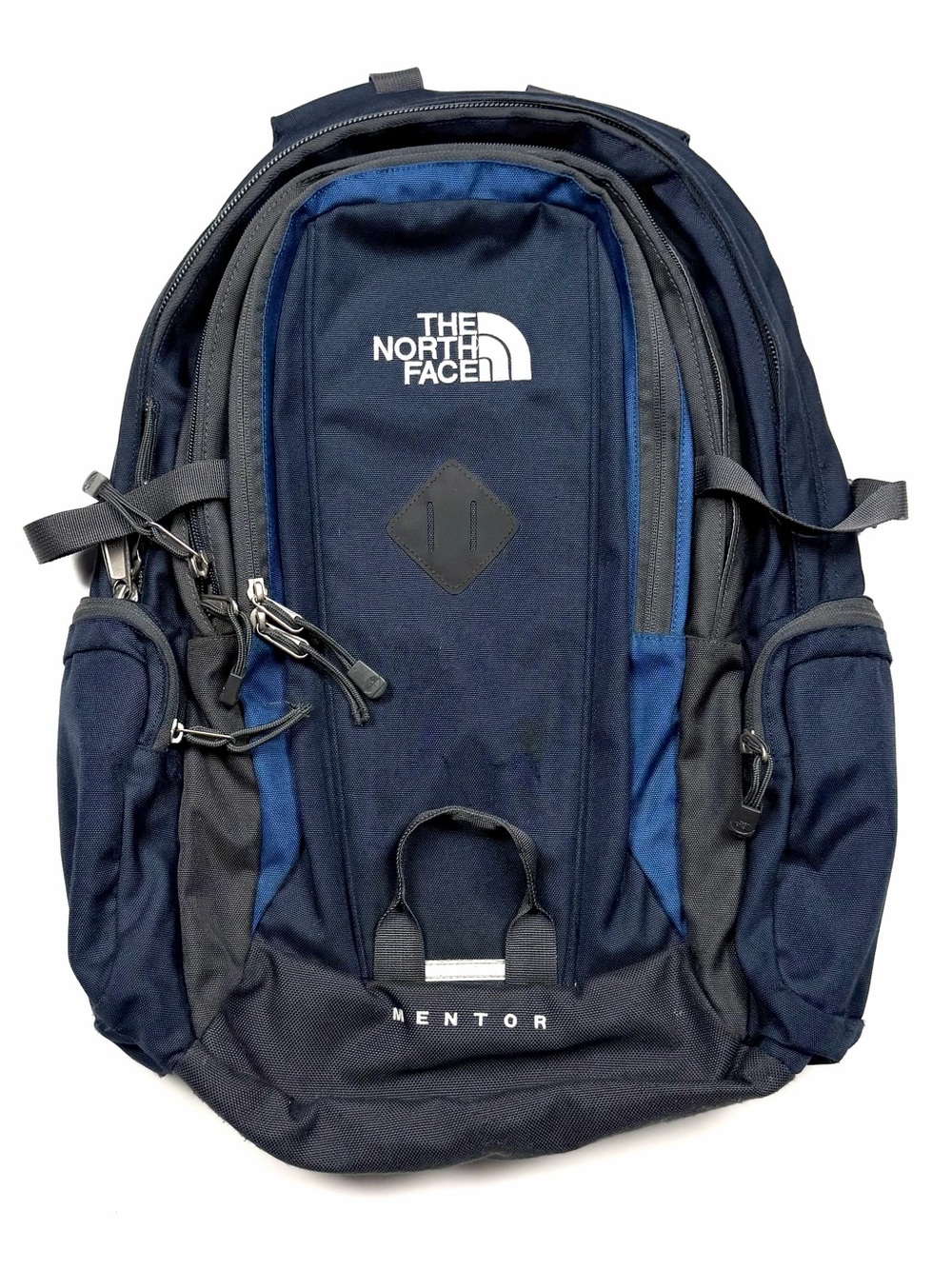 The North Face Mentor Backpack Navy Blue Laptop Hiking Travel Daypack